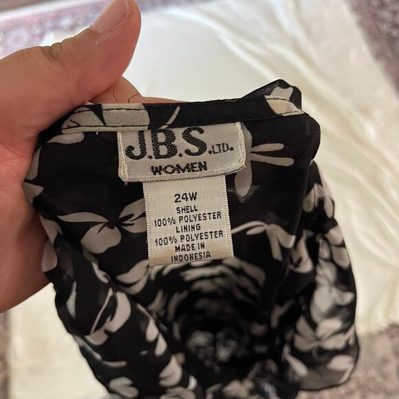 Vtg Y2K 2000s Dark Floral Ruffle Tie Dress Plus Sz 24W WHimsygoth Fairy Grunge - Picture 7 of 7